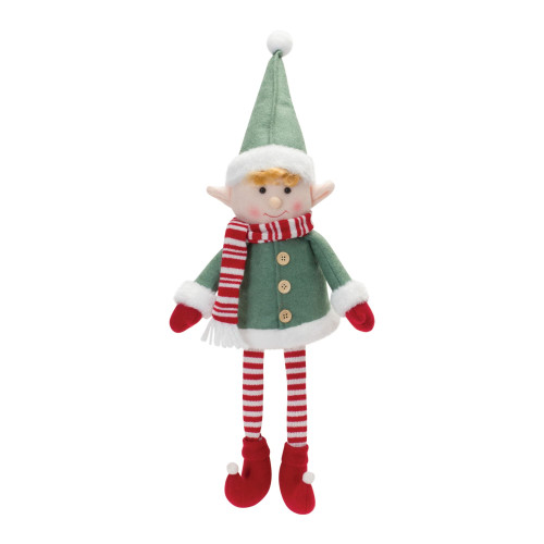 Plush Elf Shelf Sitter Christmas Tabletop Decoration - 18" - IMAGE 1