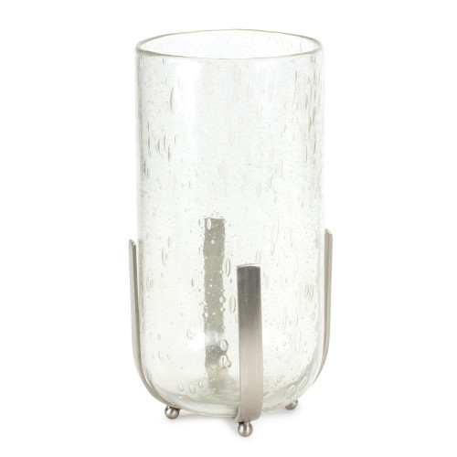 6.25" Bubble Glass Vase Candle Holder - IMAGE 1
