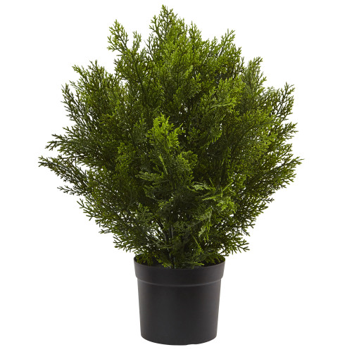 2' Artificial Lush Potted Cedar Bush - IMAGE 1