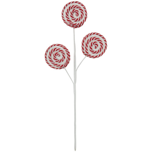 17" Candy Cane Lollipops Decorative Christmas Spray - IMAGE 1