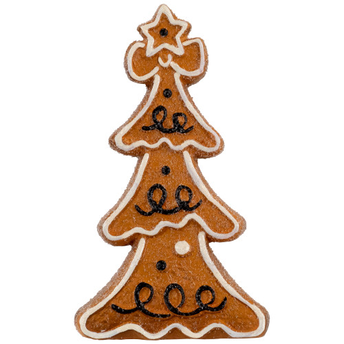 6.25" Frosted Gingerbread Christmas Tree Figurine - IMAGE 1