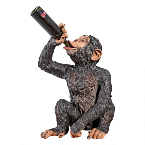 27" Drinking Monkey Outdoor Garden Statue - IMAGE 1