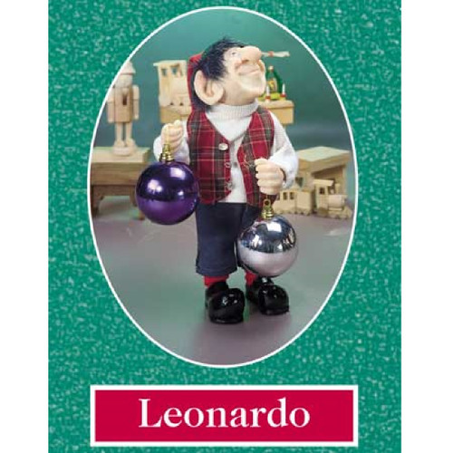 10.5" Zim's The Elves Themselves Leonardo Collectible Christmas Elf Tabletop Figure - IMAGE 1