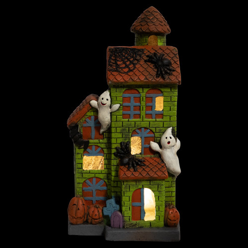 LED Lighted Ghostly Haunted House Halloween Decoration - 20 ...