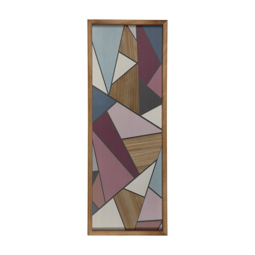 32" Mid Century Abstract Panel Wall Art - IMAGE 1
