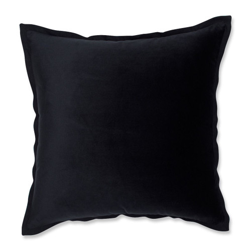 Solid Contemporary Square Throw Pillow - 18" - Black - IMAGE 1