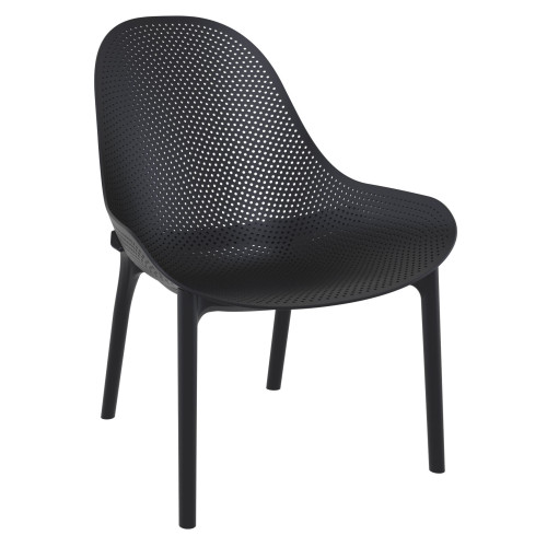Commercial Grade Outdoor Patio Chair - Black - 32.75" - IMAGE 1