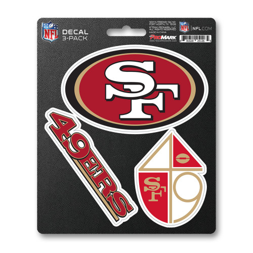 3ct NFL San Francisco 49ers Automotive Decal Stickers 6.25” - IMAGE 1