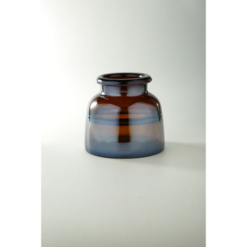 7.5" Brown Glass Flower Vase Tabletop Decor - IMAGE 1