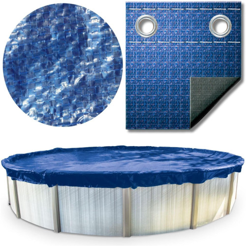 Oval Super Guard Above Ground Swimming Pool Winter Cover -19' x 28' - Blue - IMAGE 1
