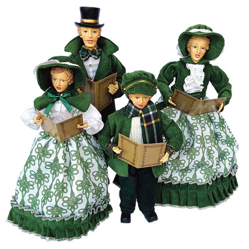Victorian Irish Knot Christmas Carolers Figurines - 18" - Set of 4 - IMAGE 1
