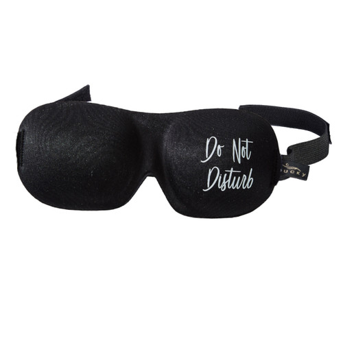 7.75" Black and White Do Not Disturb Unisex Sleep Mask - IMAGE 1