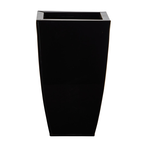 13" Black Tapered Square Metal Planter - IMAGE 1