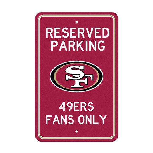 18" NFL San Francisco 49ers 'Reserved Parking' Wall Sign - IMAGE 1