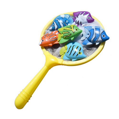 9" Colorful Weighted Fish Catching Water Game - IMAGE 1