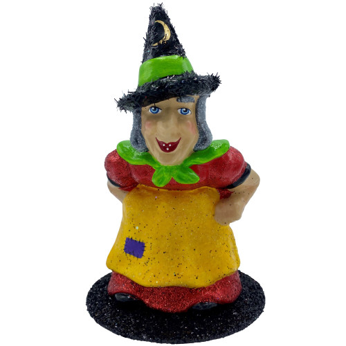 5.5" Witch Schaller Paper Mache Halloween Candy Container - IMAGE 1