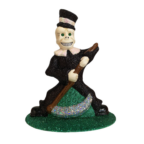 9.5” Schaller Skeleton Paper Mache Halloween Figurine - IMAGE 1