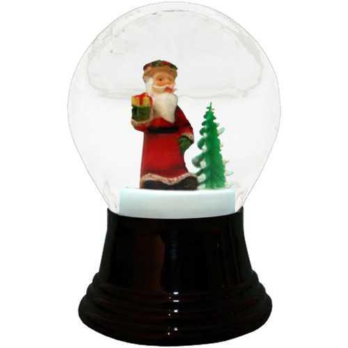 5" Perzy Medium Santa with Tree Christmas Snow Globe - IMAGE 1