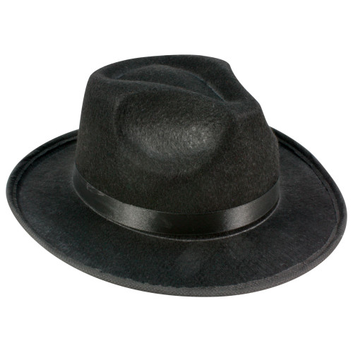 Black Fedora Halloween Costume Accessory - IMAGE 1