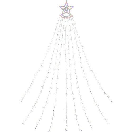 LED Lighted Waterfall Tree Outdoor Multi-Function Christmas Decoration - 12.5' - Color-Changing Lights - IMAGE 1