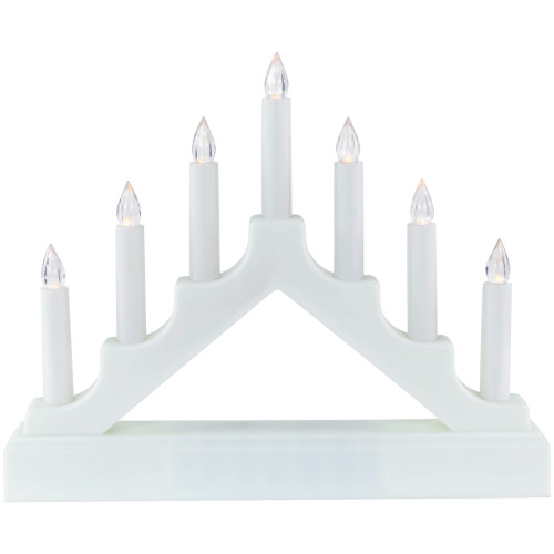LED Lighted Christmas Candelabra Bridge - White Base - 13" - IMAGE 1