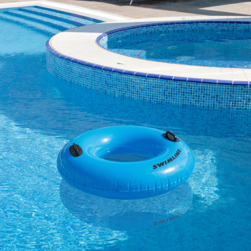 Inflatable Swimming Pool Inner Tube Ring Float - 48" - Blue - IMAGE 1