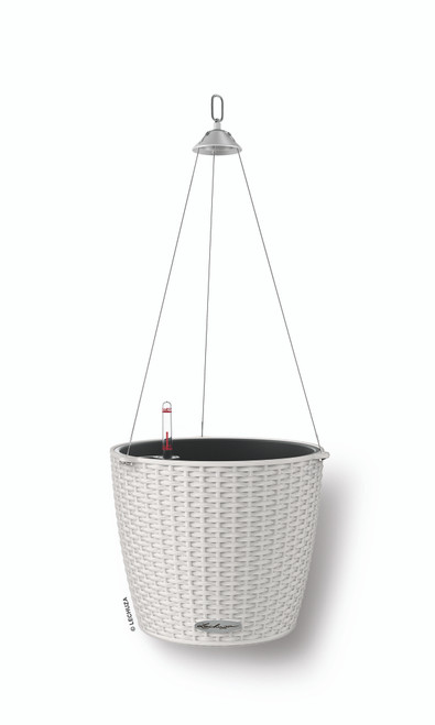 11" Gray All In One Hanging Basket Planter - IMAGE 1