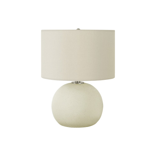 Globe Shaped Table Lamp with Ivory Shade - 18.25" - Cream White - IMAGE 1