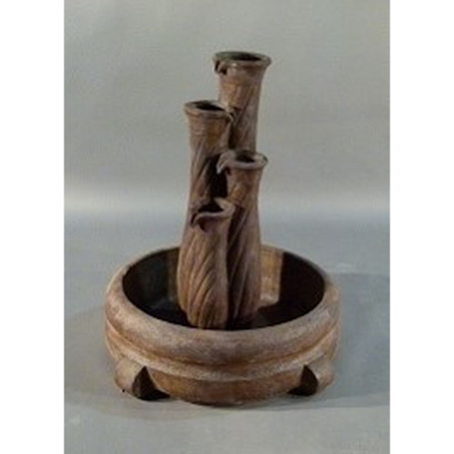 Cascading Jugs Outdoor Garden Fountain - 48" - Burnt Umber Finish - IMAGE 1