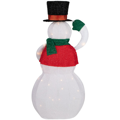 36" LED Lighted Animated Hat Tipping Snowman Christmas Figure