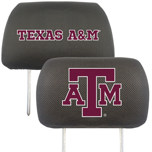 NCAA Texas A&M University Aggies Head Rest Cover Automotive Accessory - IMAGE 1