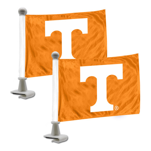 Set of 2 NCAA University of Tennessee Ambassador Car Flags 6" x 4" - IMAGE 1