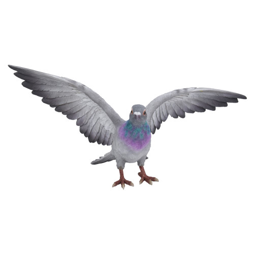 Pigeon with Open Wings Outdoor Garden Statue - 18.5" - IMAGE 1