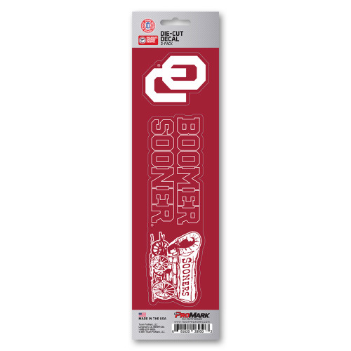 2ct NCAA University of Oklahoma Team Slogan Automotive Decal Stickers 6.25" - IMAGE 1