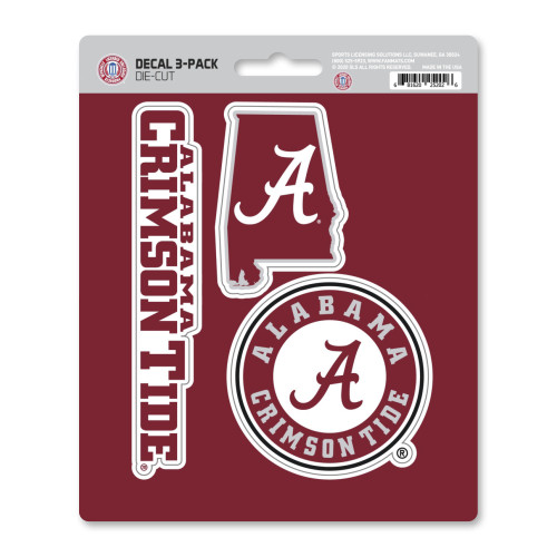 3ct NCAA University of Alabama Crimson Tide Automotive Decal Stickers 6.25” - IMAGE 1