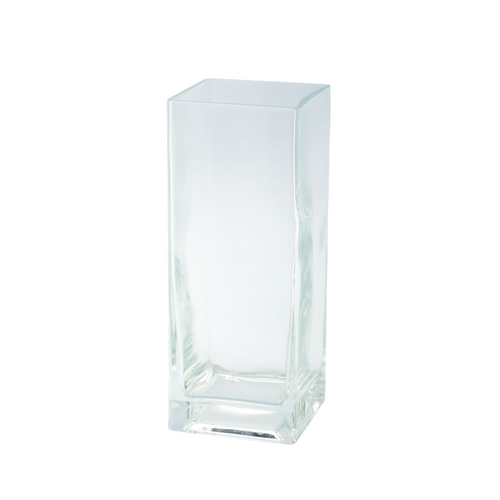 Square Transparent Glass Pillar Candle Holder - 10" - Clear - IMAGE 1