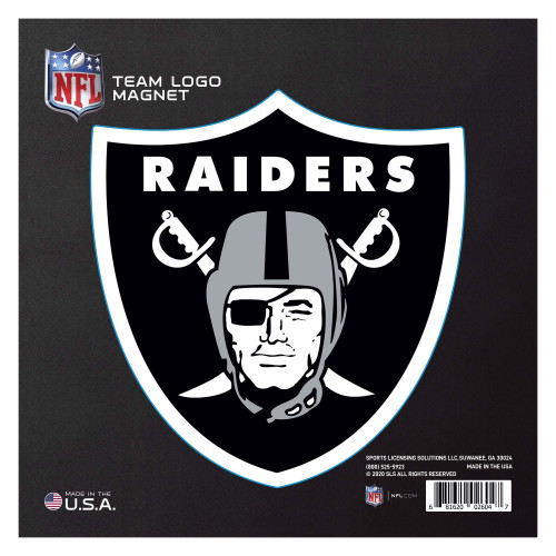 7.5" NFL Las Vegas Raiders Automotive Large Team Logo Magnet - IMAGE 1