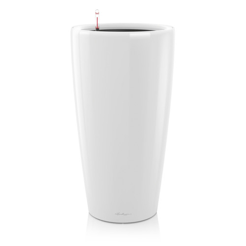30" Matte White Lechuza Rondo Indoor Planter - IMAGE 1