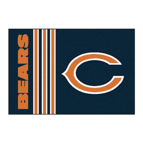 19" x 30" Blue and Orange NFL Chicago Bears Holiday Starter Rectangular Door Mat - IMAGE 1