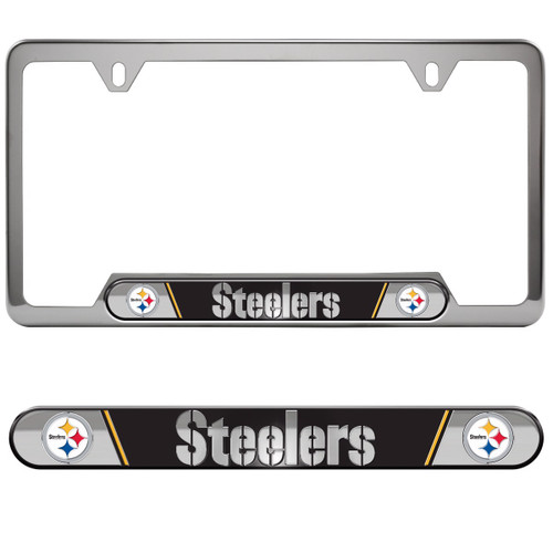 12.25” NFL Pittsburgh Steelers Automotive License Plate Frame - IMAGE 1