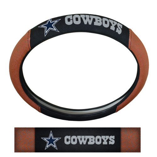 15.5” NFL Dallas Cowboys Embroidered Grip Steering Wheel Cover - IMAGE 1