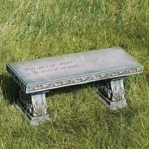 Memorial Verse Mini Outdoor Garden Bench - 15.25" - IMAGE 1