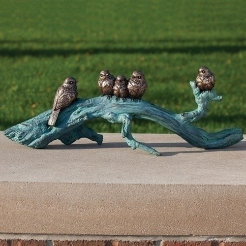 22.25" Bird on Branch Outdoor Garden Statue - IMAGE 1