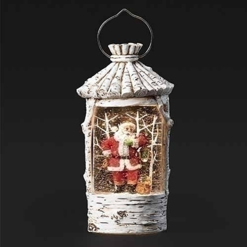 10" LED Lighted Santa Christmas Snow Globe Lantern - IMAGE 1