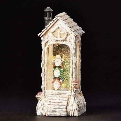 11.5" LED Lighted Gnome Christmas Snow Globe Lantern - IMAGE 1