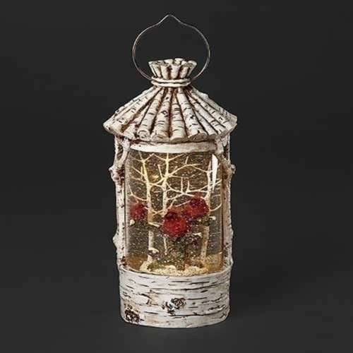 10" LED Lighted Cardinal Christmas Snow Globe Lantern - IMAGE 1