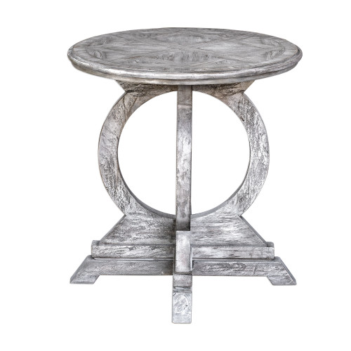 25.5" White Maiva Accent Table - IMAGE 1