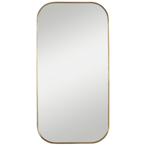Sleek Curved Edge Framed Wall Mirror - 41" - IMAGE 1