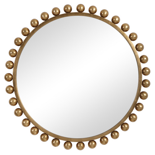 Sleek Smooth Spherical Framed Wall Mirror - 44" - IMAGE 1