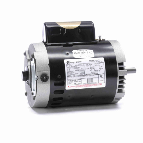 1 HP C Face Keyed Shaft Horizontal Pool Pump Motor, 1.40 SF - IMAGE 1